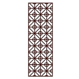 Retro Chinese Style Static Window Glass Film Imitation Wooden Lattice Decal Privacy Non-Adhesive Sliding Door Glass Film; 15x39 inches