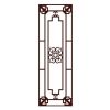 Chinese Privacy Frosted Glass Window Film Imitation Redwood Lattice Window Film No Glue Sliding Door Static Film; 15x39 inch
