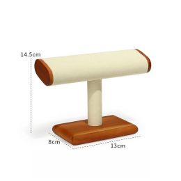 Solid Wood Bracelet Rack Jewelry Props (Option: Beige Single)