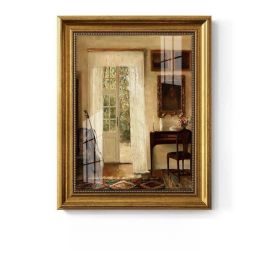 Light Luxury Decoration Painting European American Classical Oil Painting (Option: B Type-40 50cm Gold Frame Glass)