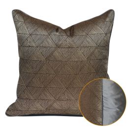 Modern Minimalist Brown Living Room Sofa Cushion Cushion (Option: 50x50cmPillowcase-Brown AB With Rolled Style)