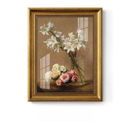 Light Luxury Decoration Painting European American Classical Oil Painting (Option: E Style-32 40cm Gold Frame Glass)