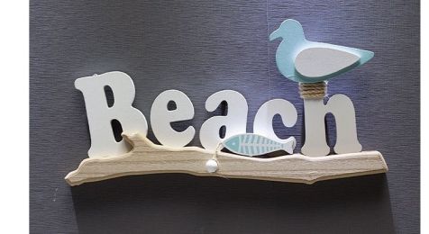 Mediterranean Creative Rest Beach Card Ornaments Dual-use (Option: Beach Green)