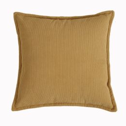 High-end Solid Color Pillow Sofa Living Room Cushions (Option: Ginger Yellow-50x50cm Throw Pillow Cover)