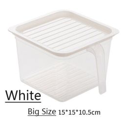 Kitchen Plastic Fruit Storage Tank (Option: White-Big)