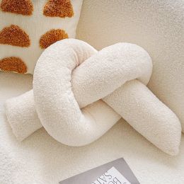 Nordic Ins Puff Balls Pillow Sofa Cushion (Option: Twisted Stripe White-Containing Core)