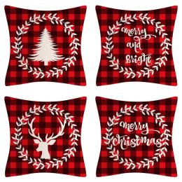 Home Decoration Christmas Pillow Cover Four-piece Set (Option: Style 69-45x45cm)