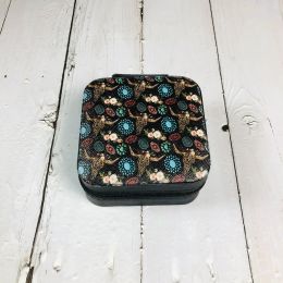 Zipper Printed Jewelry Box Easy To Carry (Option: 5style-10x10x5cm)