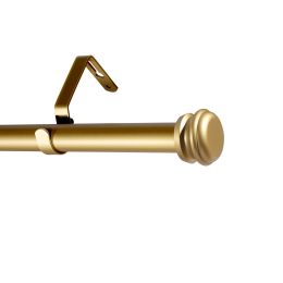 Lordear Curtain Rods for Windows 28 to 132 Inch Gold Curtain Rod 1 Inch Stainless Steel Rods with Adjustable Brackets (Color: gold, size: 72)