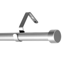 Lordear Curtain Rods for Windows 28 to 132 Inch Black Curtain Rod 1 Inch Stainless Steel Rods with Adjustable Brackets for Bedroom (Color: sliver, size: 28)