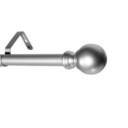 Lordear Curtain Rods for Windows 28 to 132 Inch Round Curtain Rod 1 Inch Stainless Steel Rods with Adjustable Brackets (Color: sliver, size: 72)