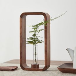 Vase Decoration Living Room Tabletop Flower Arrangement Glass Water Flower Garden (Option: High style)