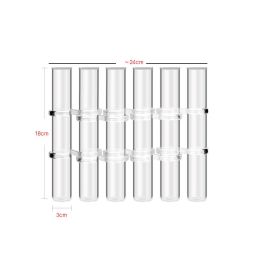 Test Tube Clear Glass Vase For Plant Bottle Flower Pot Hydroponic Container Decor Wedding Party Floral Hinged Flower Vases Home Decor (Option: 6packs a large brush)