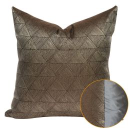 Modern Minimalist Brown Living Room Sofa Cushion Cushion (Option: 40x60cmFeather Velvet Core-Brown AB None Rolled Style)