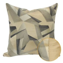 Yellow Geometric Pattern Hotel Homestay Office Pillow Cover (Option: Khaki AB No Rolled Style-40x60cm With Pillow Core)