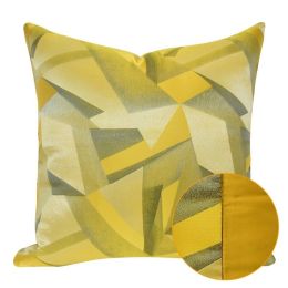 Yellow Geometric Pattern Hotel Homestay Office Pillow Cover (Option: Yellow AB Non Rolled Style-40x60cm With Pillow Core)
